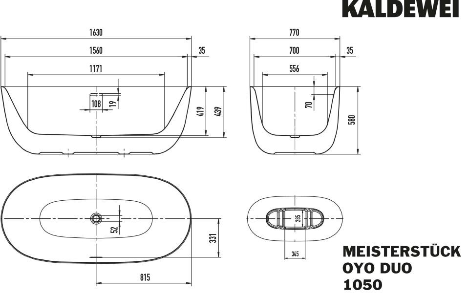 MEISTERSTÜCK OYO DUO Badewanne