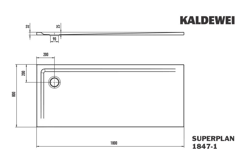 SUPERPLAN Duschfläche