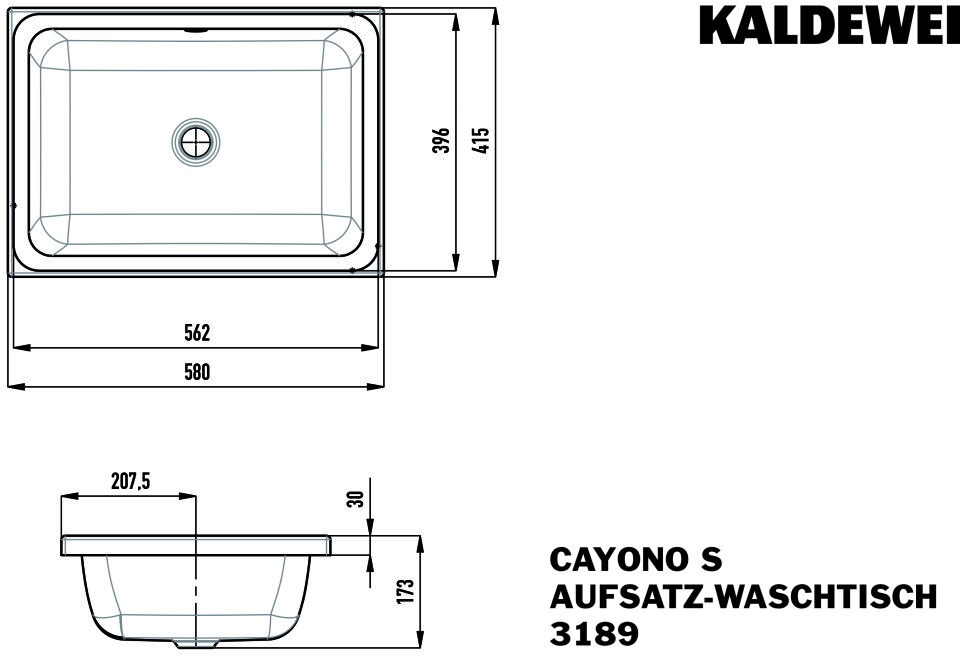 CAYONO S AUFSATZWASCHTISCH