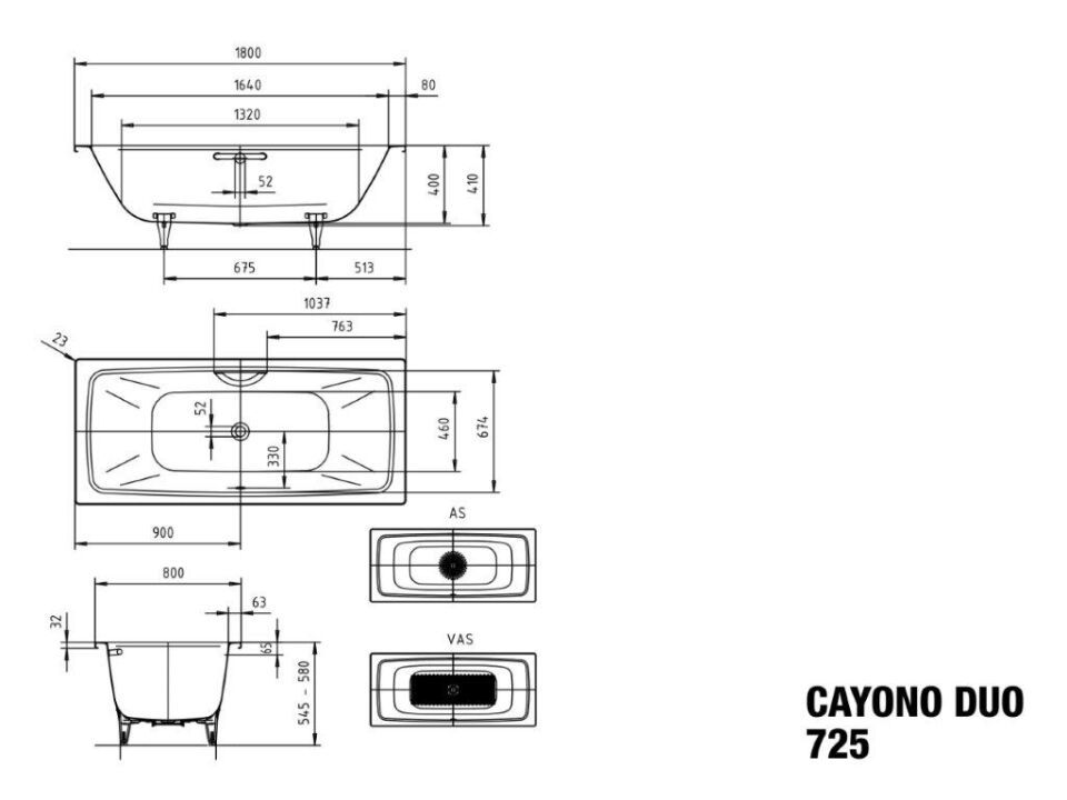 CAYONO DUO Badewanne