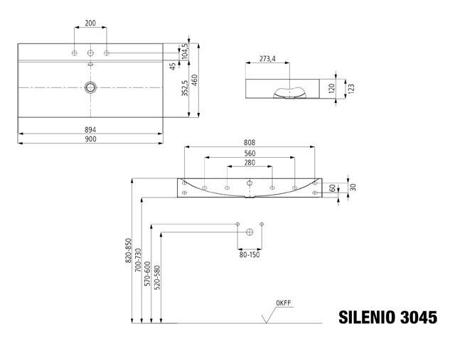 SILENIO WANDWASCHTISCH