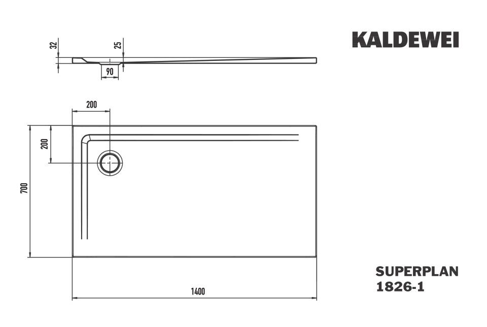 SUPERPLAN Duschfläche