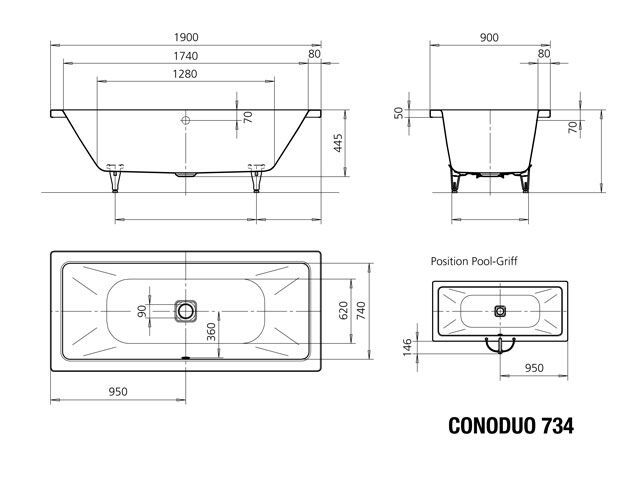 CONODUO Badewanne