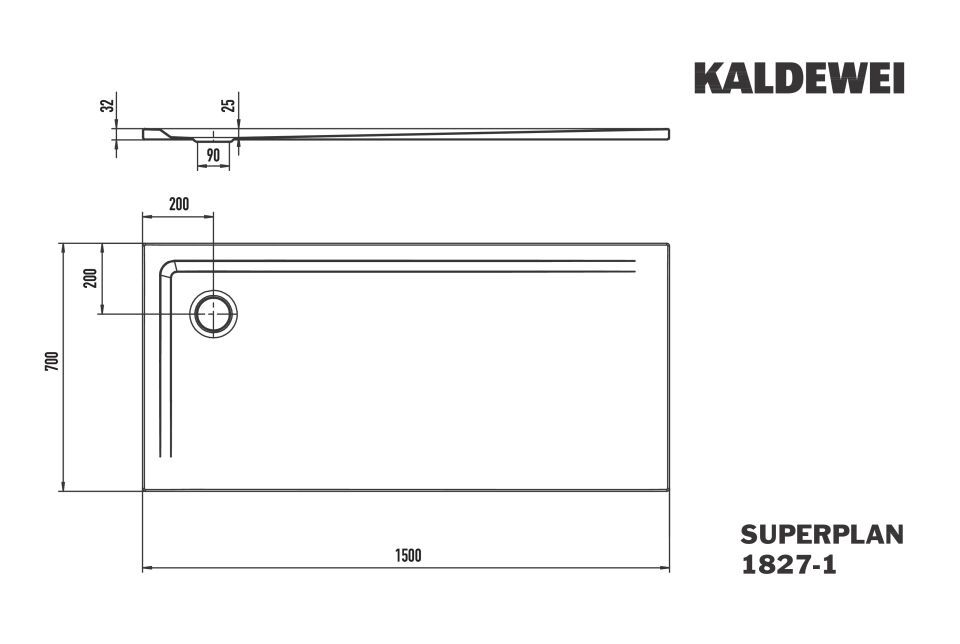 SUPERPLAN Duschfläche