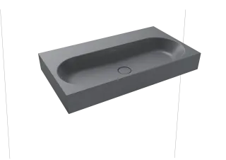 CENTRO WANDWASCHTISCH, Mod.3062 900x500mm, cool grey 70, Perl-Effekt, Antidröhn ohne Überlauf