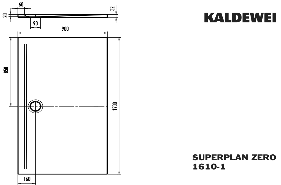 SUPERPLAN ZERO Duschfläche