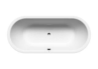 Badewanne MEISTERSTÜCK CLASSIC DUO OVAL, Mod.1111 1800x800mm alpinweiß, Vollantislip, Perl-Effekt, mit emaillierter Schürze, n. DIN 4109,VDI 4100 SST III, SIA 181