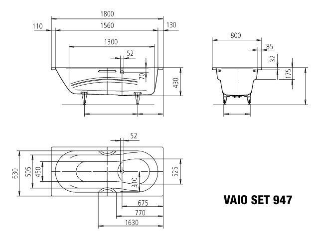 VAIO SET STAR Badewanne