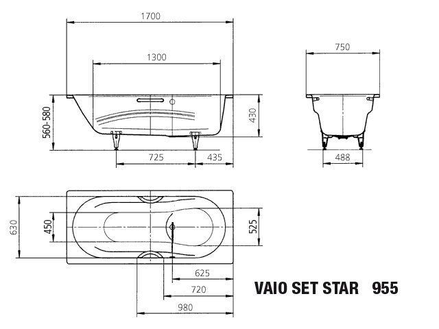 VAIO SET STAR Badewanne