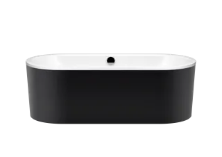 Badewanne CLASSIC DUO OVAL freistehend, Mod.113-7 1700x750mm alpinweiß, Verkleidungsträger schwarz