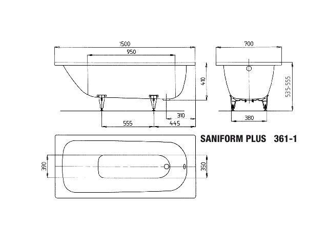 SANIFORM PLUS Badewanne