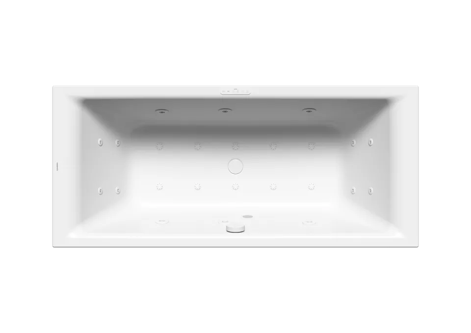 Badewanne PURO DUO, Mod.663 1700x750mm alpinweiß, BODY & SOUL, Mod.links, integrierter Einlauf