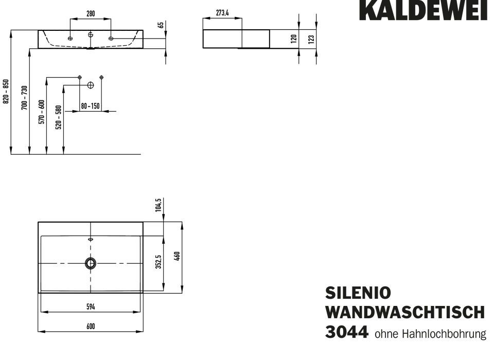 SILENIO WANDWASCHTISCH