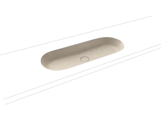 CENTRO UNTERBAUWASCHTISCH, Mod.3060 910x380mm, warm beige 20, Perl-Effekt, Antidröhn ohne Überlauf