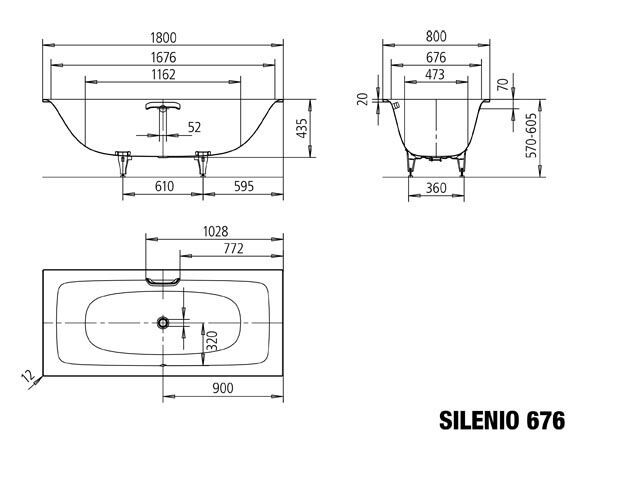 SILENIO Badewanne