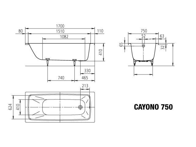 CAYONO Badewanne