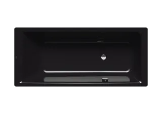 Badewanne PURO MIT SEITLICHEM ÜBERLAUF, Mod.697 1900x900mm schwarz, Sonderüberlauf, Antislip