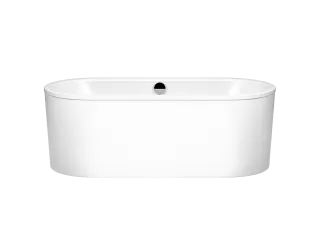 Badewanne CLASSIC DUO OVAL freistehend, Mod.111-7 1800x800mm alpinweiß, Invisible Grip, Verkleidungsträger alpinweiß