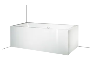 Badewanne MEISTERSTÜCK CONODUO 1 RECHTS ECKEINBAU (2-SEITIG), Mod.1712 1700x750mm alpinweiß, Invisible Grip, mit emaillierter Schürze, n. DIN 4109,VDI 4100 SST III, SIA 181, inkl. Garnitur KA 4080