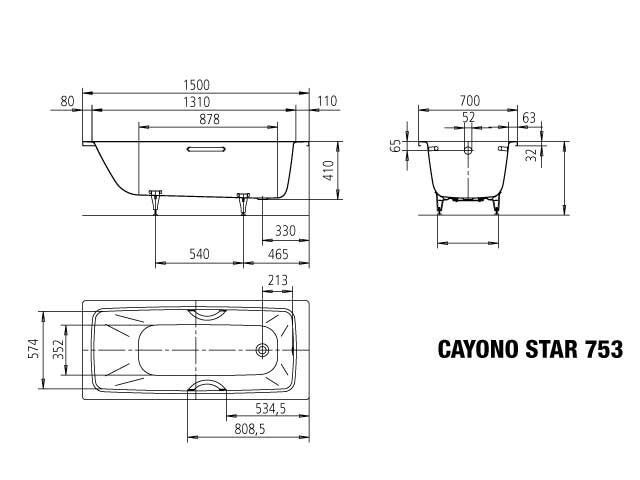 CAYONO STAR Badewanne