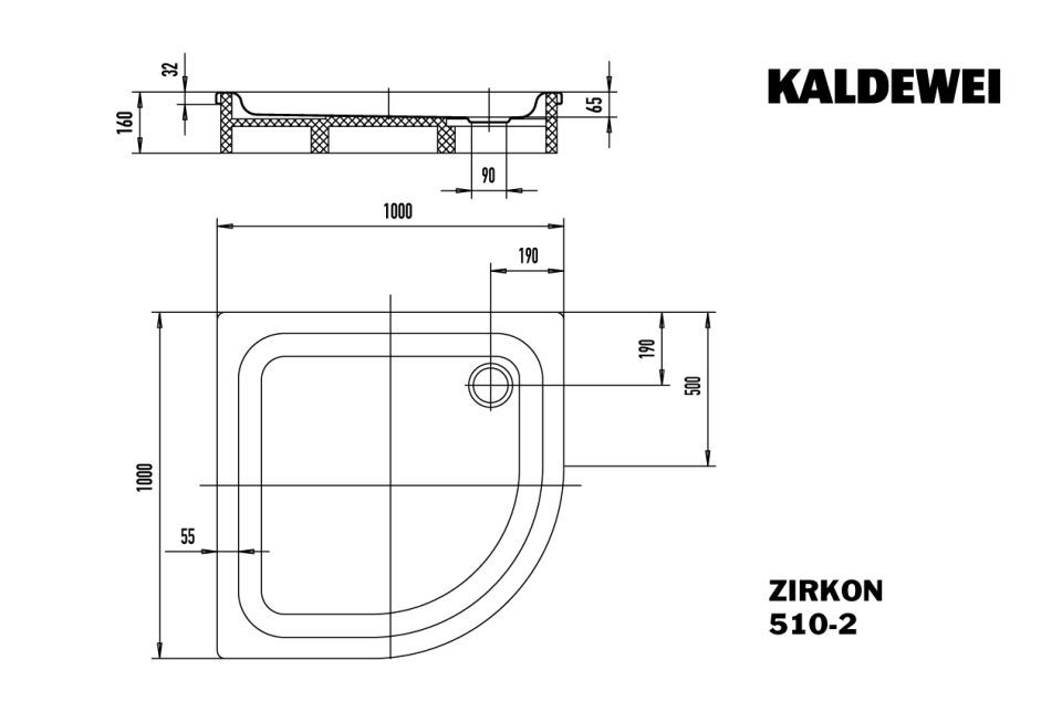 ZIRKON Duschfläche