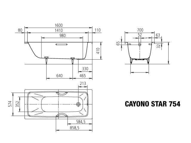 CAYONO STAR Badewanne
