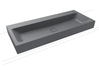 CONO WANDWASCHTISCH, Mod.3091 1200x500mm, cool grey 70, Perl-Effekt, Antidröhn ohne Überlauf
