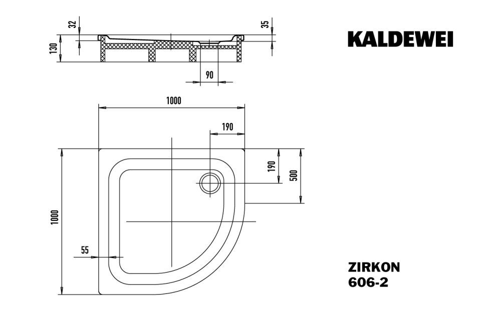 ZIRKON Duschfläche