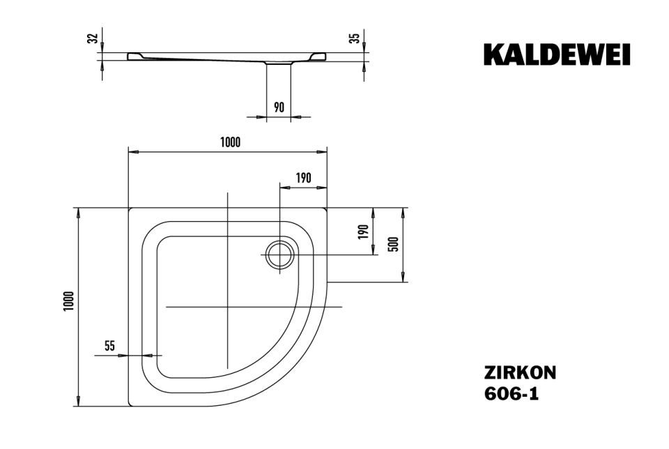 ZIRKON Duschfläche