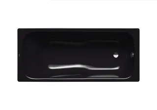 Badewanne DYNA SET, Mod.626 1600x700mm schwarz, Vollantislip, Perl-Effekt