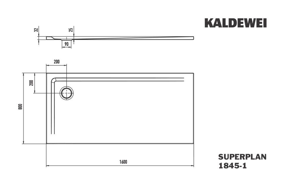 SUPERPLAN Duschfläche