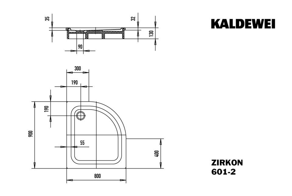 ZIRKON Duschfläche