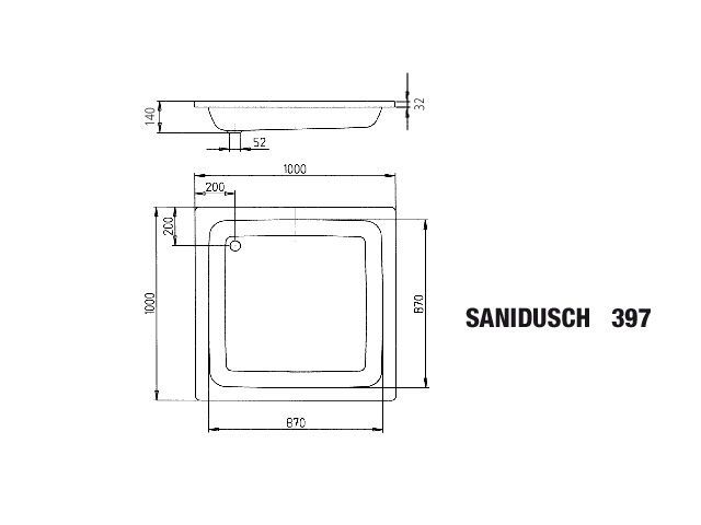 SANIDUSCH Duschfläche