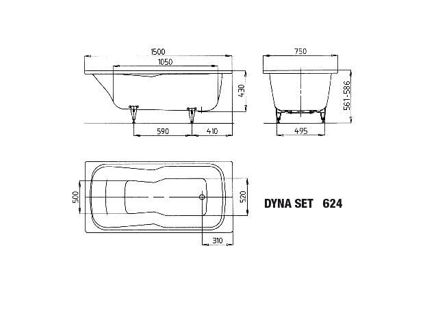DYNA SET Badewanne