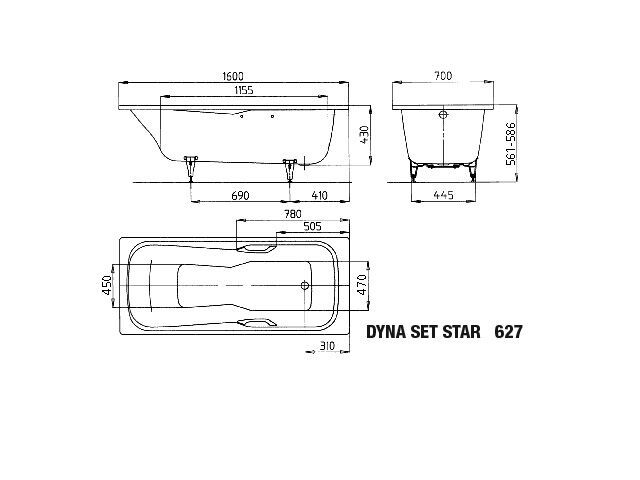 DYNA SET STAR Badewanne