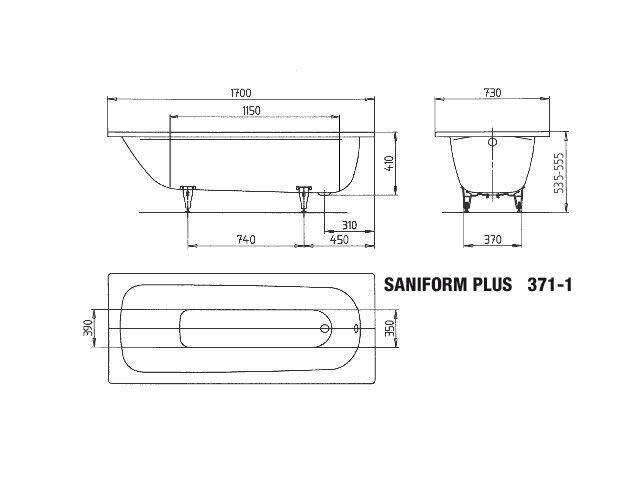 SANIFORM PLUS Badewanne