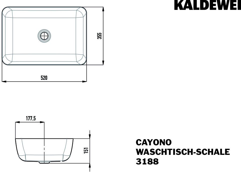 CAYONO WASCHTISCH-SCHALE