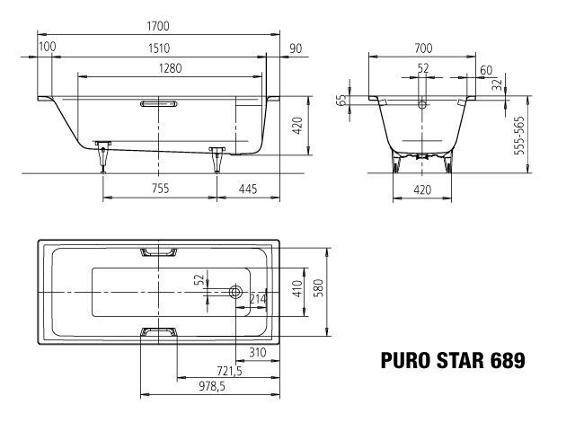 PURO STAR Badewanne