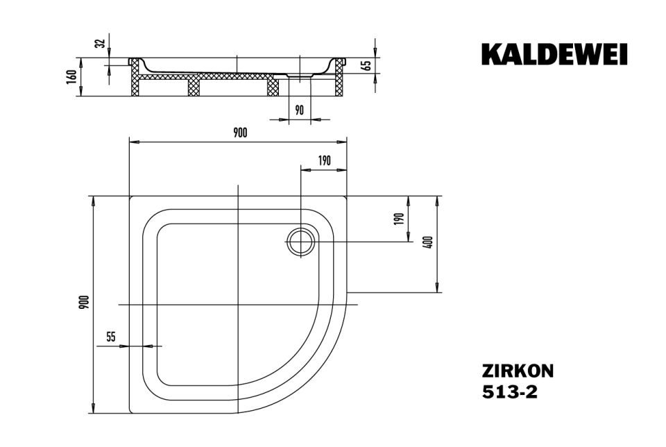 ZIRKON Duschfläche