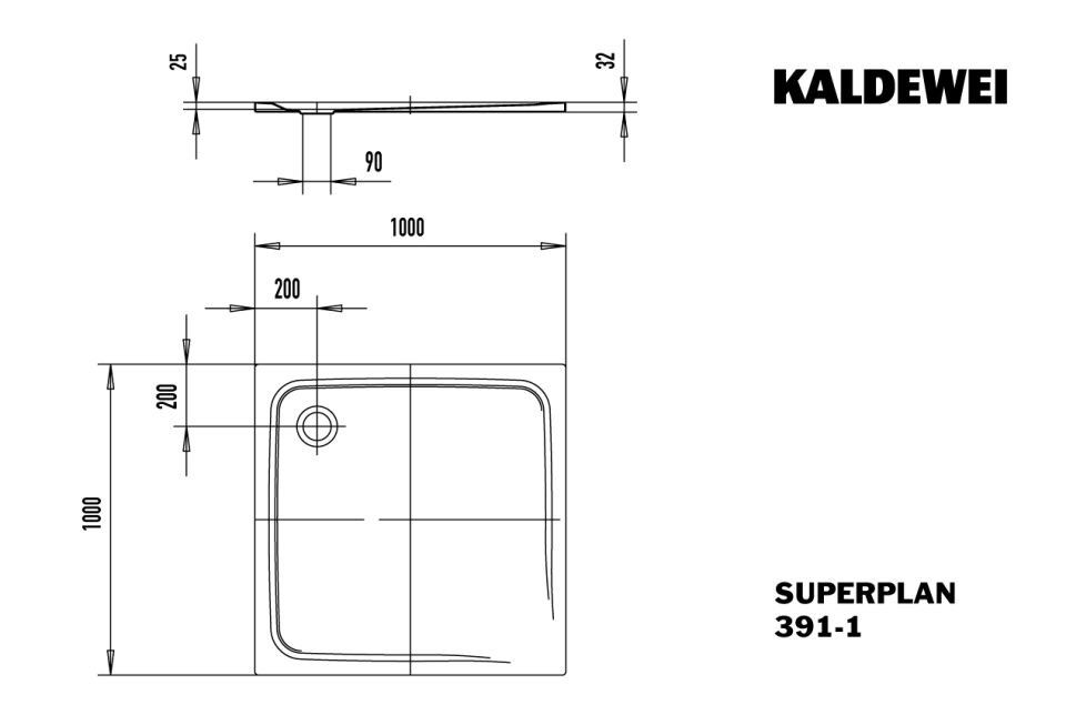 SUPERPLAN Duschfläche
