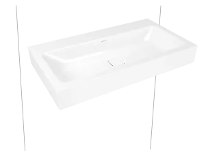 CONO WAND-DOPPELWASCHTISCH, Mod.3091-D 1200x500mm, alpinweiß matt, Perl-Effekt, Antidröhn mit 2x3-er Hahnlochborhung für Doppelwaschtisch, ohne Überlauf