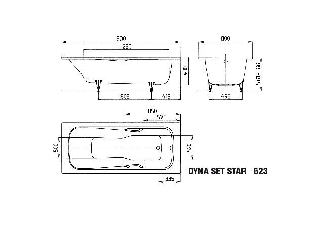 DYNA SET STAR Badewanne