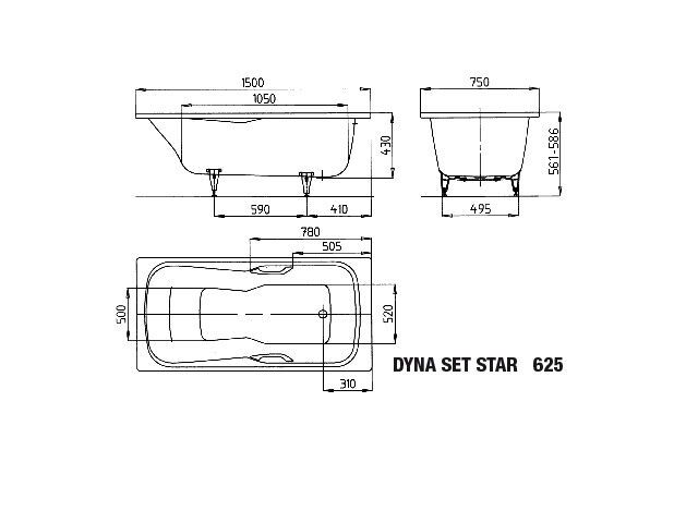 DYNA SET STAR Badewanne