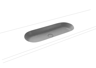 CENTRO UNTERBAUWASCHTISCH, Mod.3060 910x380mm, cool grey 30, Perl-Effekt, Antidröhn ohne Überlauf