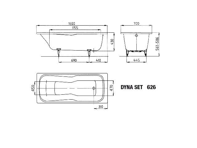 DYNA SET Badewanne