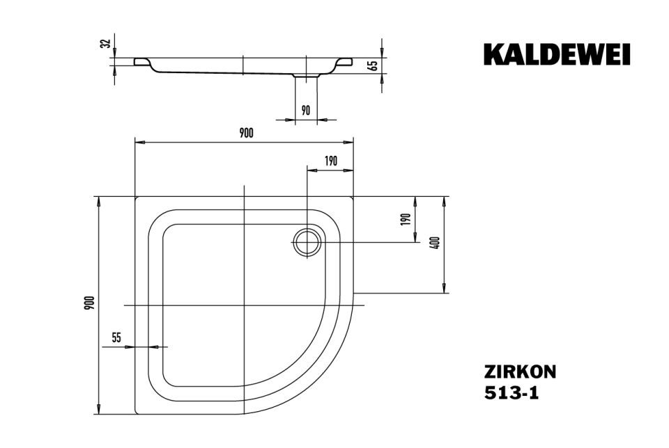 ZIRKON Duschfläche
