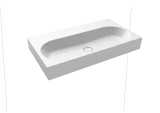 CENTRO WANDWASCHTISCH, Mod.3062 900x500mm, warm grey 60, Perl-Effekt, Antidröhn mit 1-er Hahnlochbohrung, ohne Überlauf