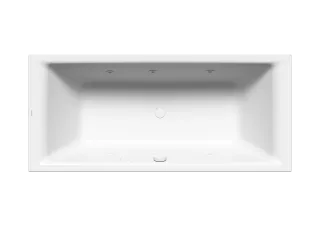 Badewanne PURO DUO, Mod.664, Aquamassage BODY, Rechts Multiplex Trio, 1800x800mm, alpinweiß Sichtteile chrom