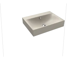 SILENIO WANDWASCHTISCH, Mod.3044 600x460mm, warm grey 10, Perl-Effekt, Antidröhn mit Überlauf, Sichtteile chrom