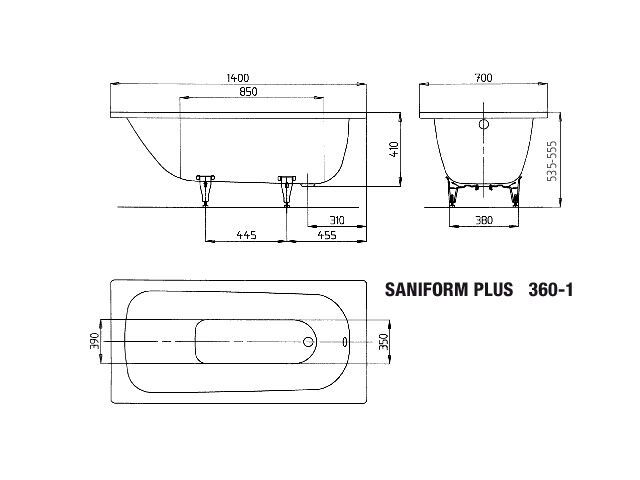 SANIFORM PLUS Badewanne